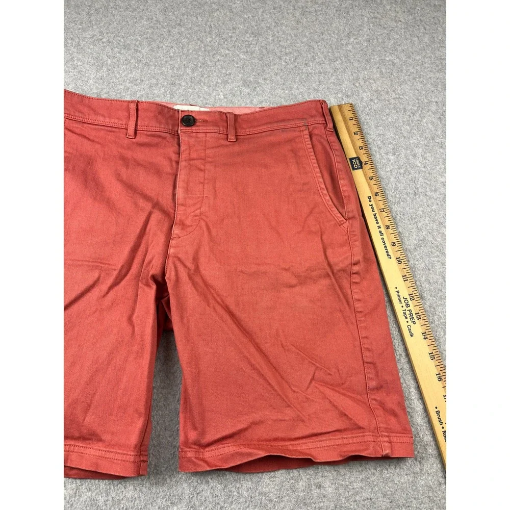 Wellen Chino Shorts Mens 33 Salmon Pink Cotton Stretch Casual Golf